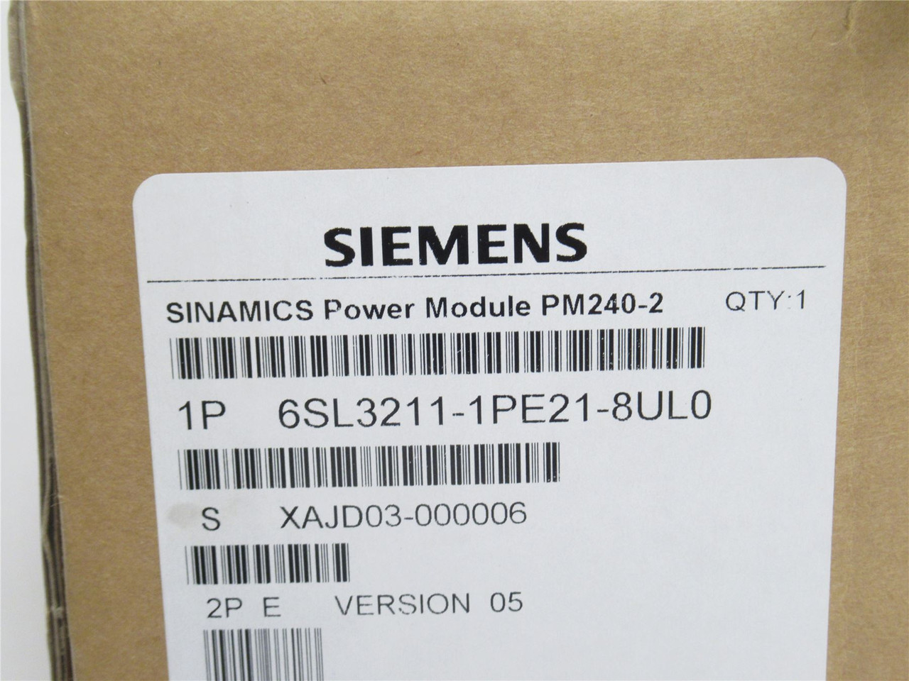Siemens 6SL3211-1PE21-8ULO; Power Module; Unfiltered; 480VAC