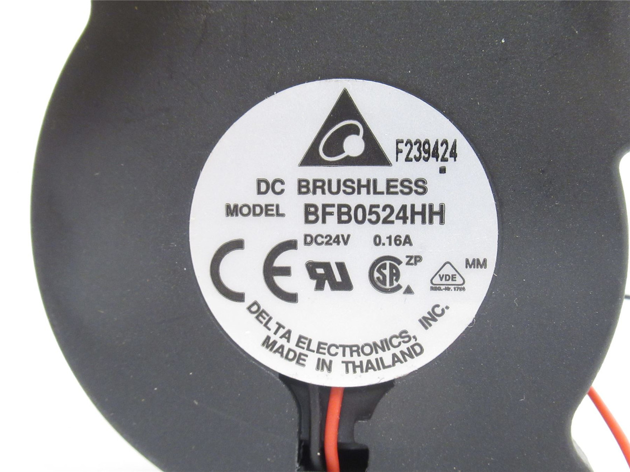 Delta BFB0524HH; Brushless Fan; 24VDC; 0.16A; 4.6 CFM