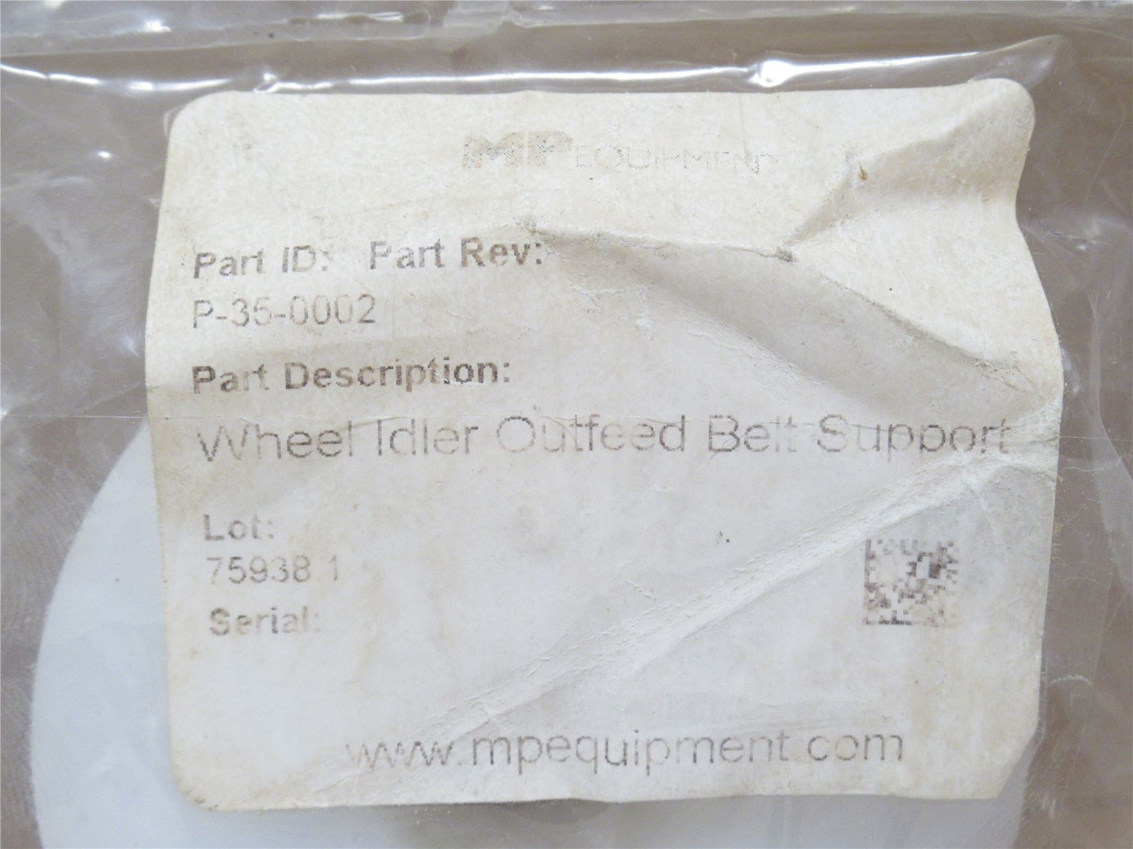 MP Equipment P-35-0002; Outfeed Belt Support Idler Wheel 1"ID