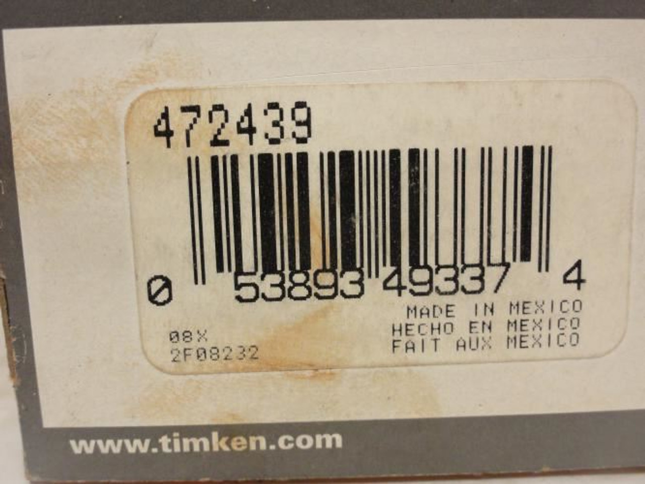 Timken 472439; Oil Seal 1.875"ID x 2.62" OD x 0.312" Wide
