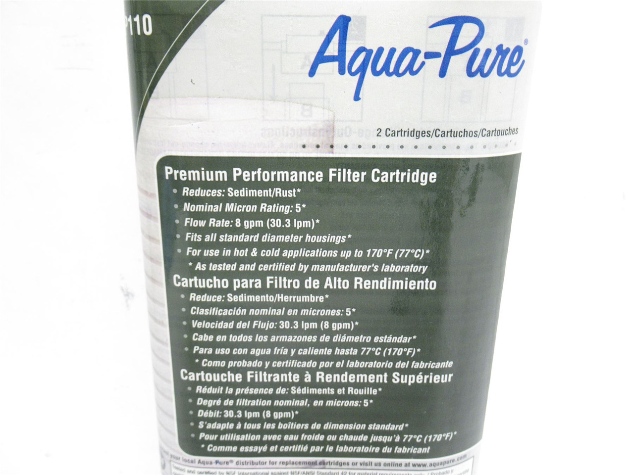 Aqua-Pure AP110; Lot-2; Water Filters; 9-3/4" Long x 2-1/2"OD