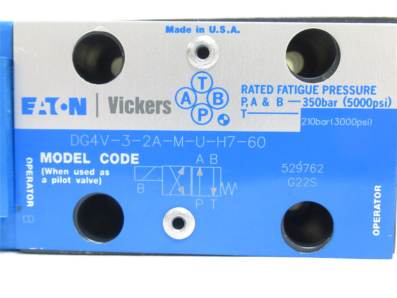 Eaton DG4V-3-2A-M-U-H7-60; Directional Valve; BROKEN COIL