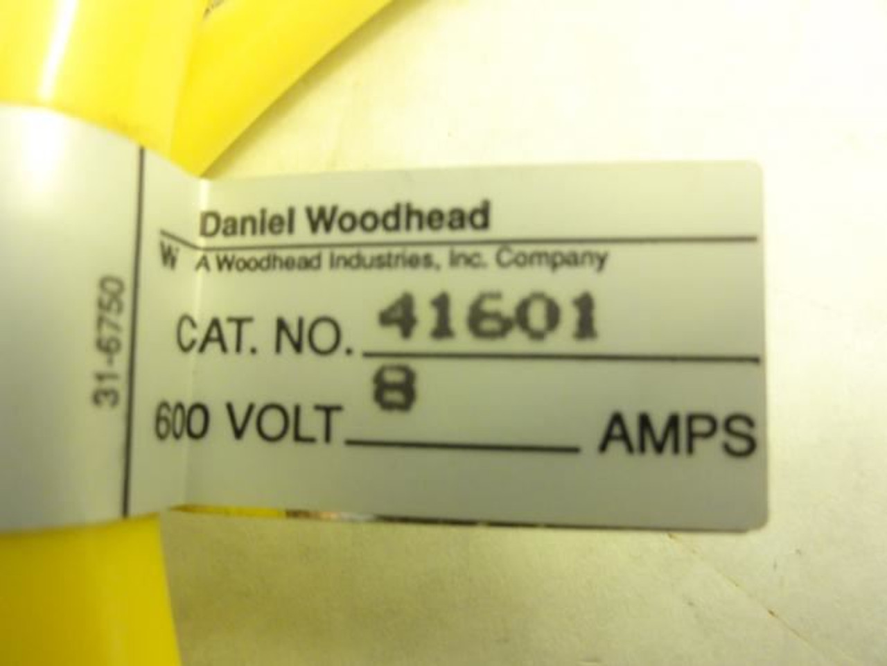 Daniel Woodhead 41601; Cable Assembly; 600V; 8A