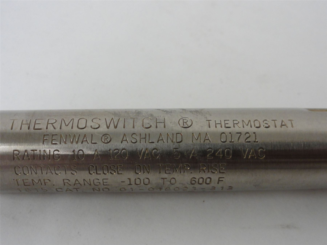 Thermoswitch 01-018023-313; Temp Sensor 100-600F Range 6"Probe