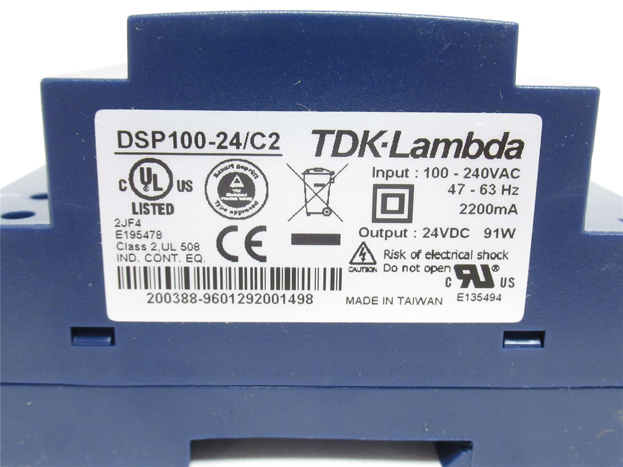 TDK DSP100-24; Power Supply; 100-240VAC In; 24VDC Out