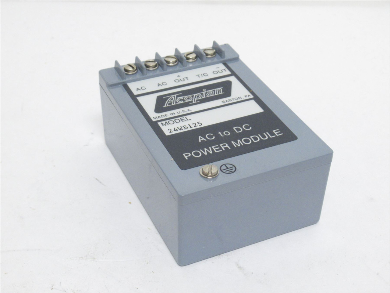 Acopian 24WB125; AC To DC Power Supply; 24VDC out; 1.25amp