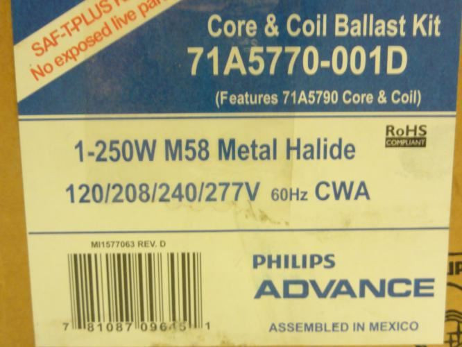 Philips 71A5770-001D; Core & Coil Ballast Kit; 120/208/240/277V