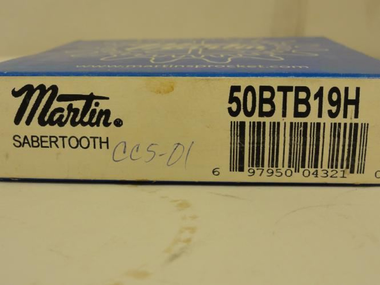 Martin 50BTB19H-1610; Sabertooth Bushed Sprocket # 50; 19T; Hardened