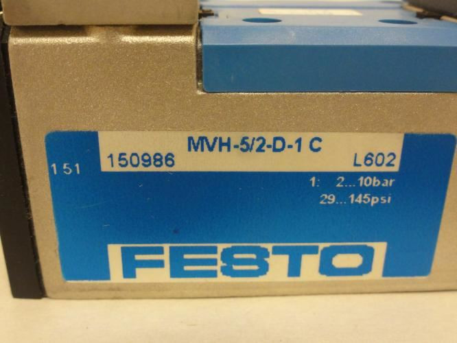 Festo 150986; Single Solenoid Valve; 20.4~26.4VDC; 2.5W