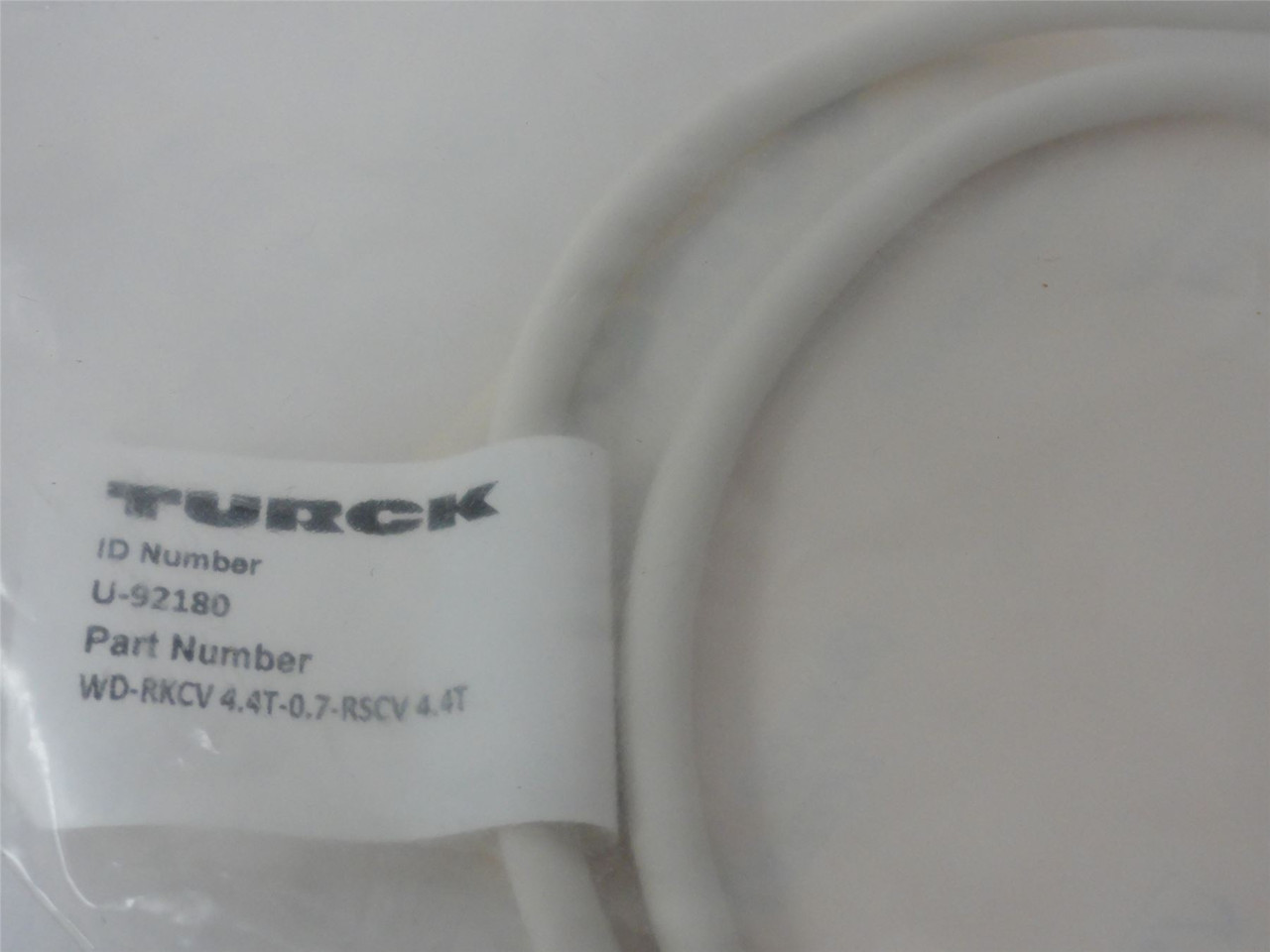 Turck WD-RKCV 4.4T-0.7-RSCV 4.4T; Cordset U-92180; .7M Length