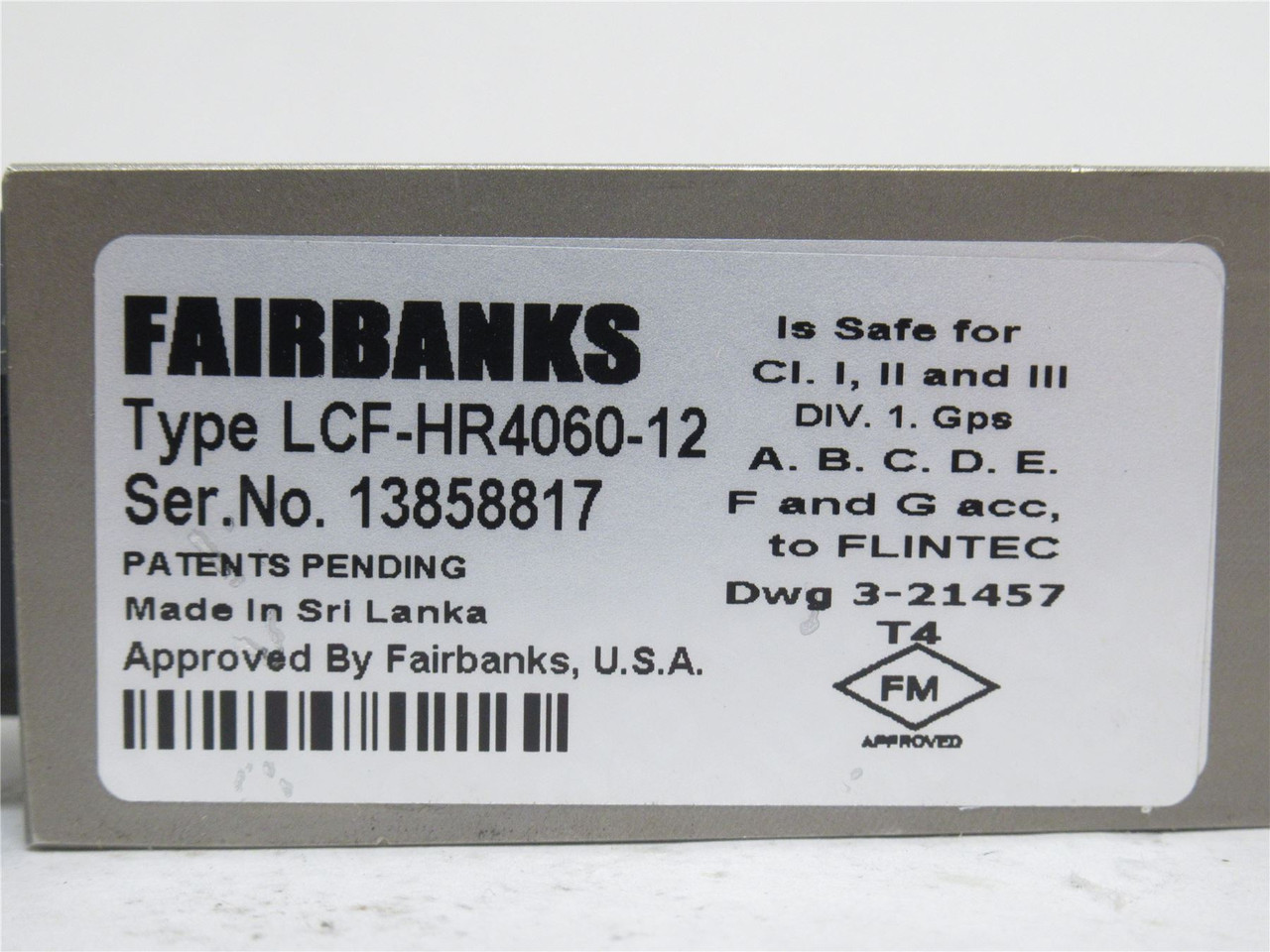 Fairbanks LCF-HR4060-12; Beam Load Cell; 1000LB - Austin Surplus
