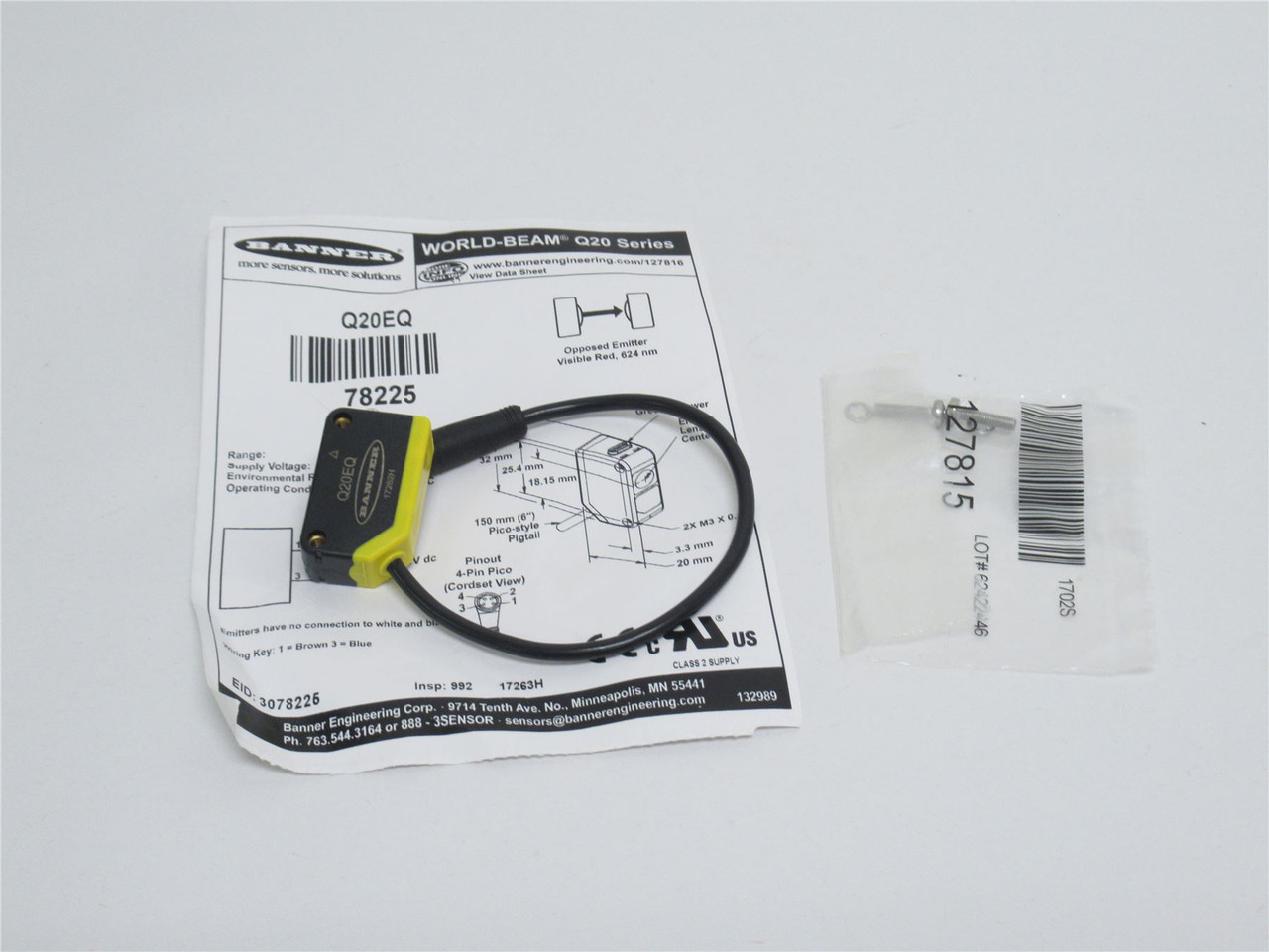 Banner Q20EQ; Photo Sensor Emitter 78225; 10-30VDC; IP67