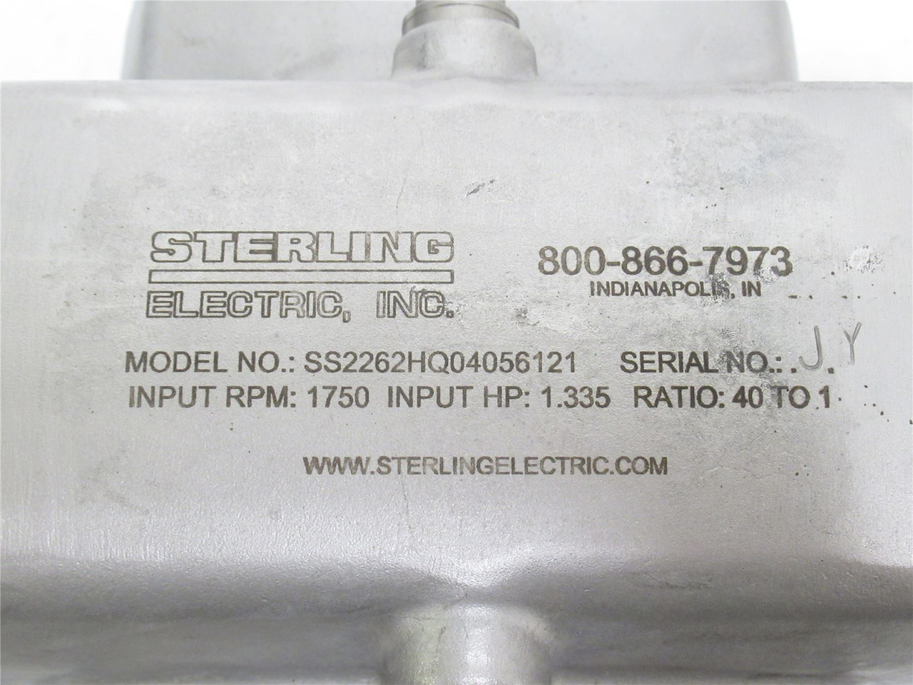 Sterling SS2262HQ04056121; Gear Reducer; SS; RA; 40:1 Ratio