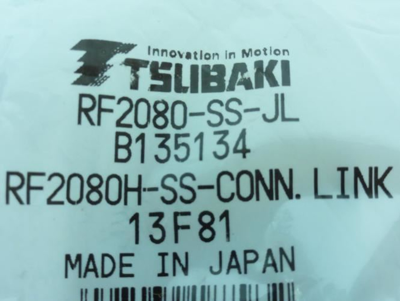 Tsubaki RF2080H-SS, SS Connecting Link, 2" Pitch