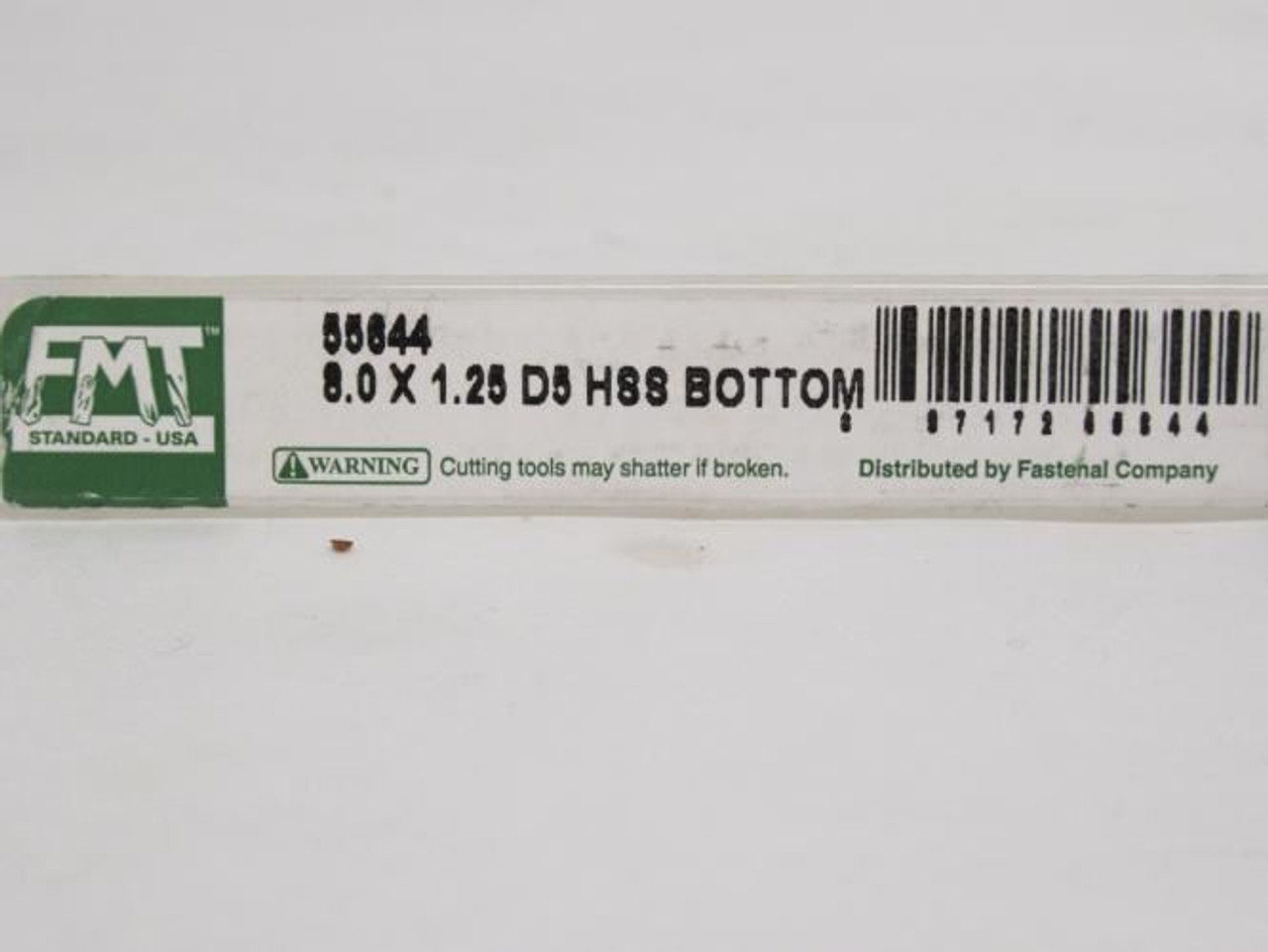 FMT 55644, Bottoming Tap, M8-1.25 4 HSS 4 Threads