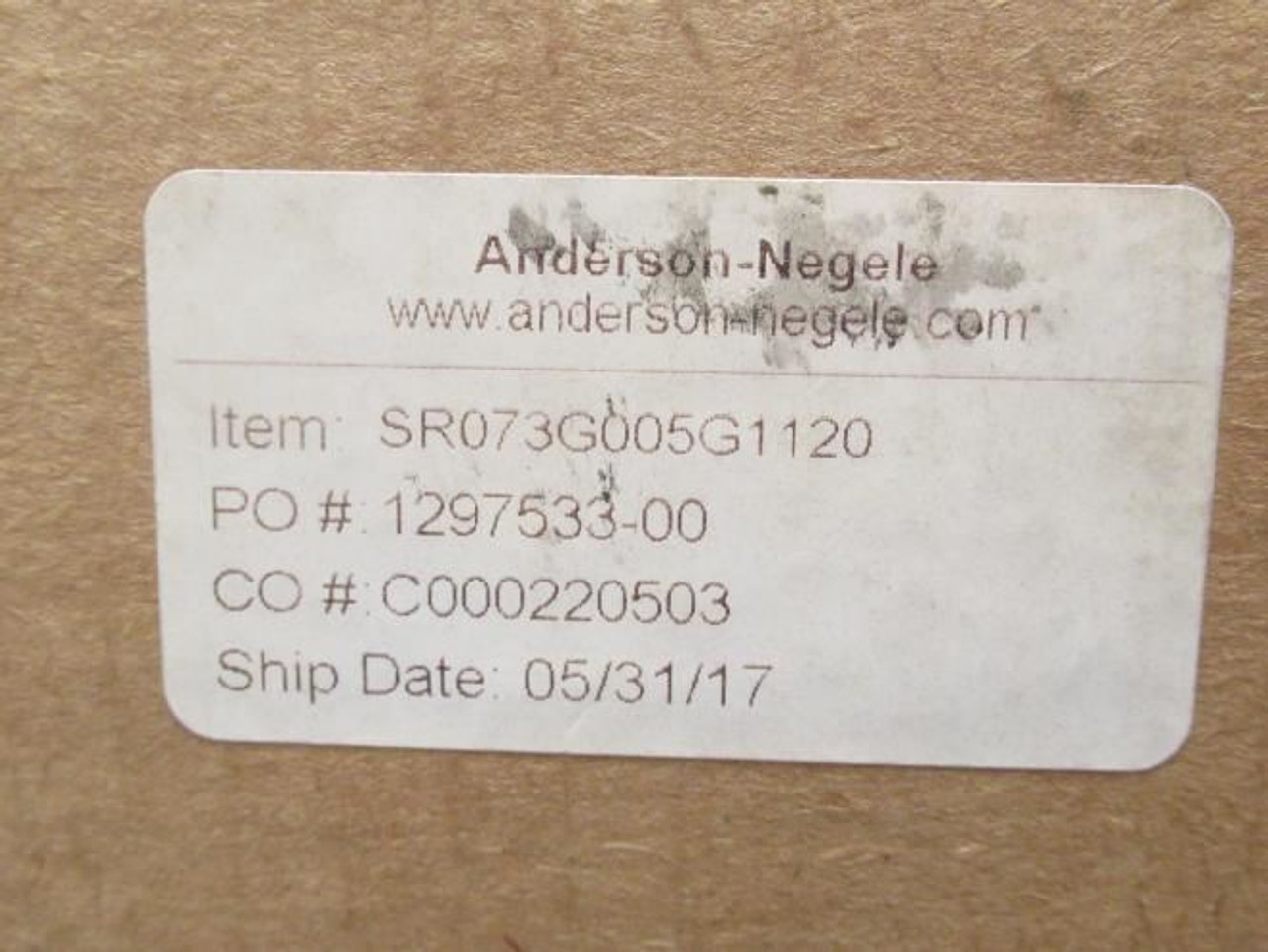 Anderson SR073G005G1120, Pressure Sensor 2-1/2" Clamp, 0-150Psi