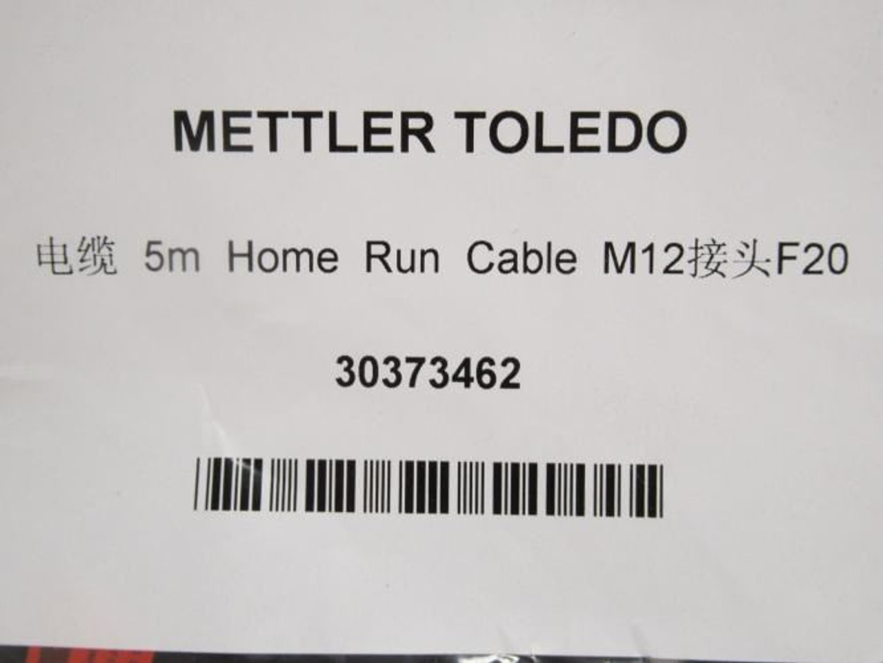 Mettler-Toledo 30373462, Home Run Cable Assy, M12, 5m Long