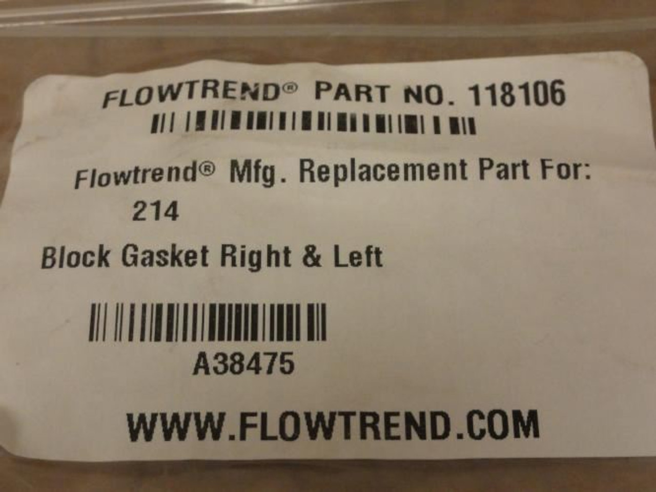 Flowtrend 118106, Set-2 Right & Left Block Gasket, 5-3/4"Lx7"W