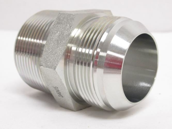 Brennan 2404-24-24, Straight Adapter 1-1/2 JIC x 1-1/2 MNPT