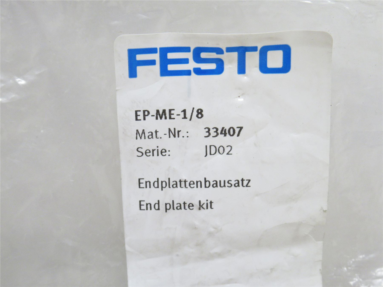 Festo EP-ME-1/8; End Plate Kit 33407; 1/8NPT Port Size