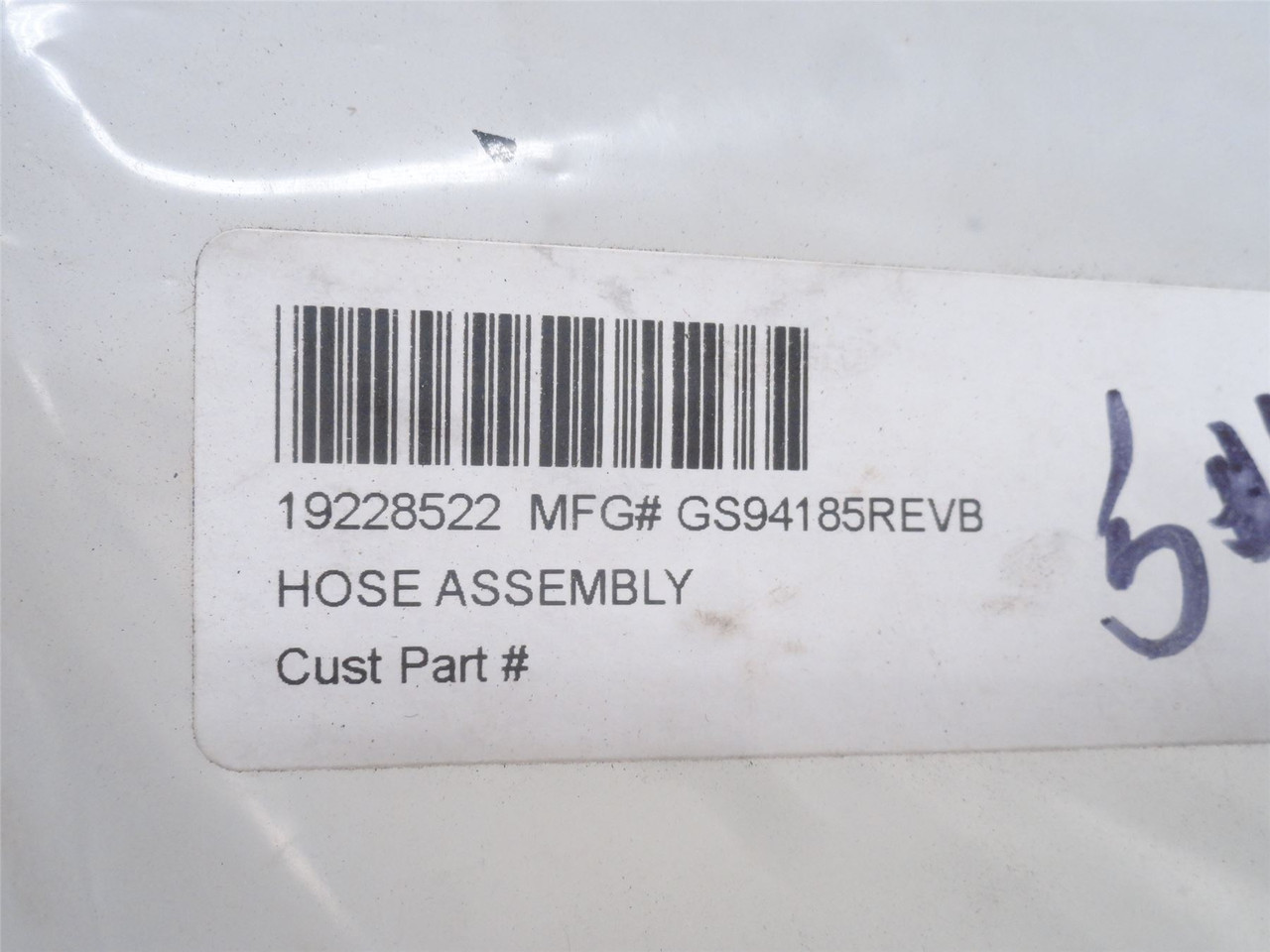 Eaton GS94185REVB; Hose Assy; 10' Long; 3/8 JIC x 3/8 JIC
