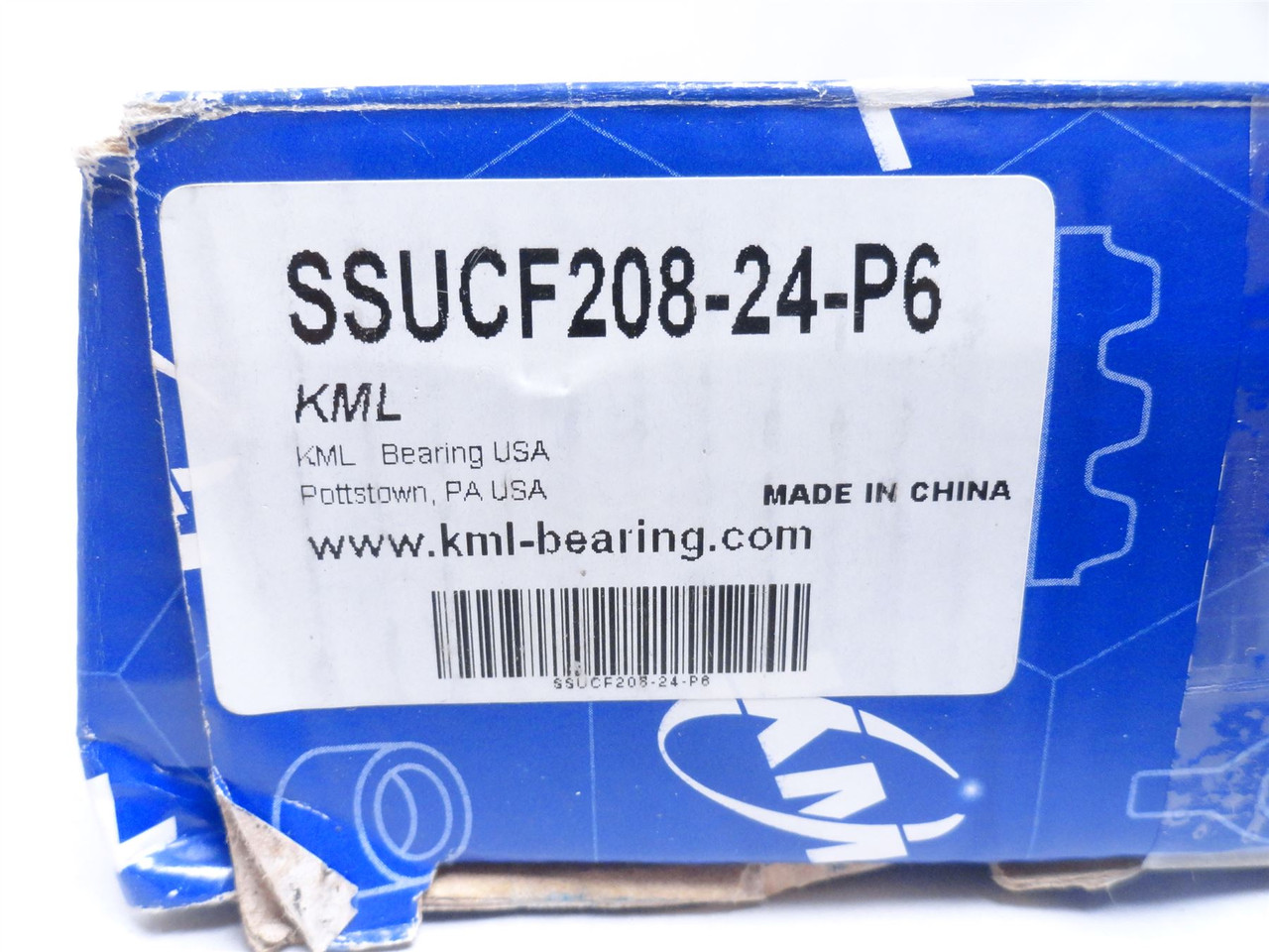 KML SSUCF208-24-P6; Flange Bearing; SS; 1-1/2"ID; 4-Bolt