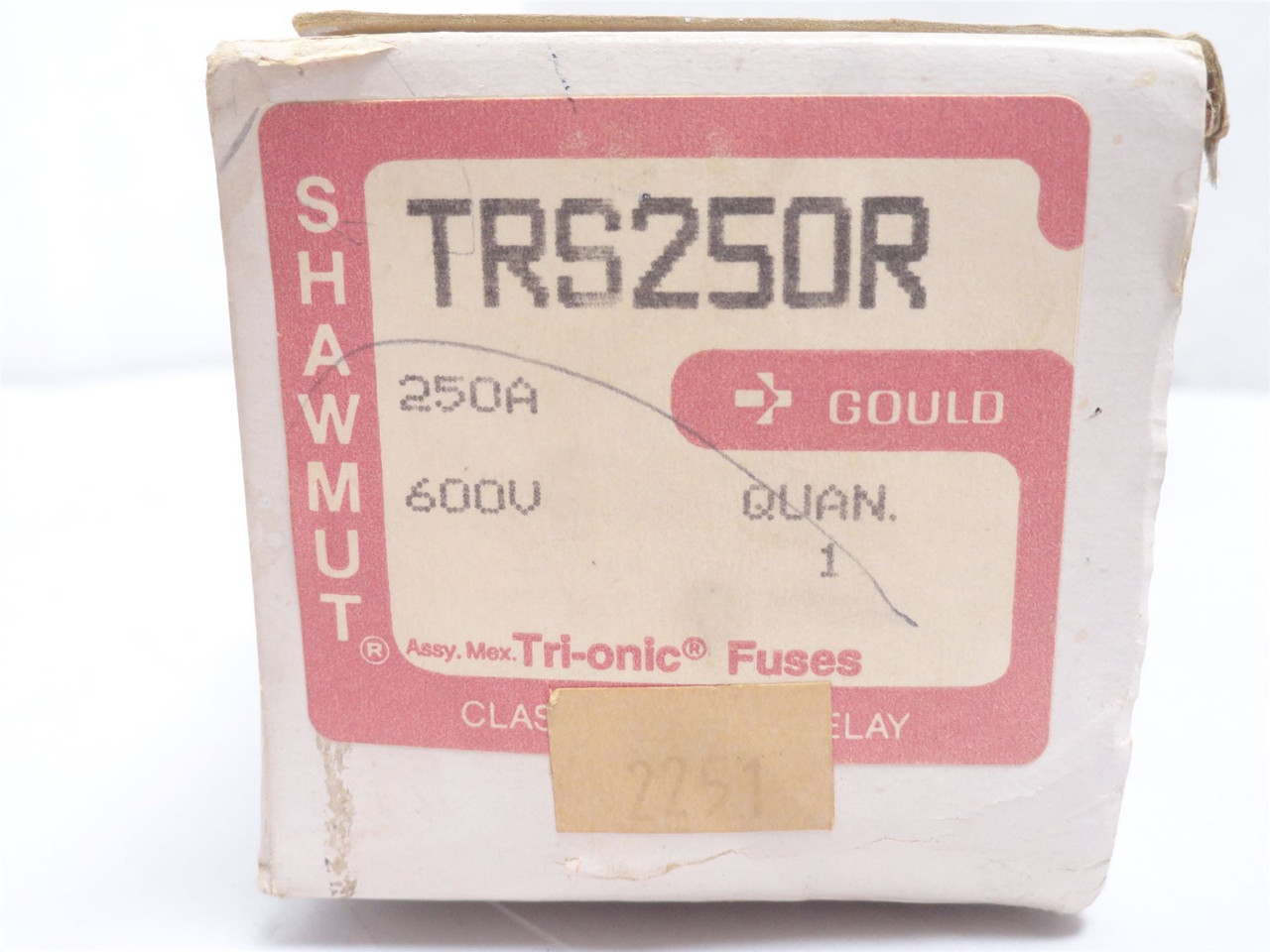 Gould TRS250R; Time Delay Fuse 250A; 600VAC/DC