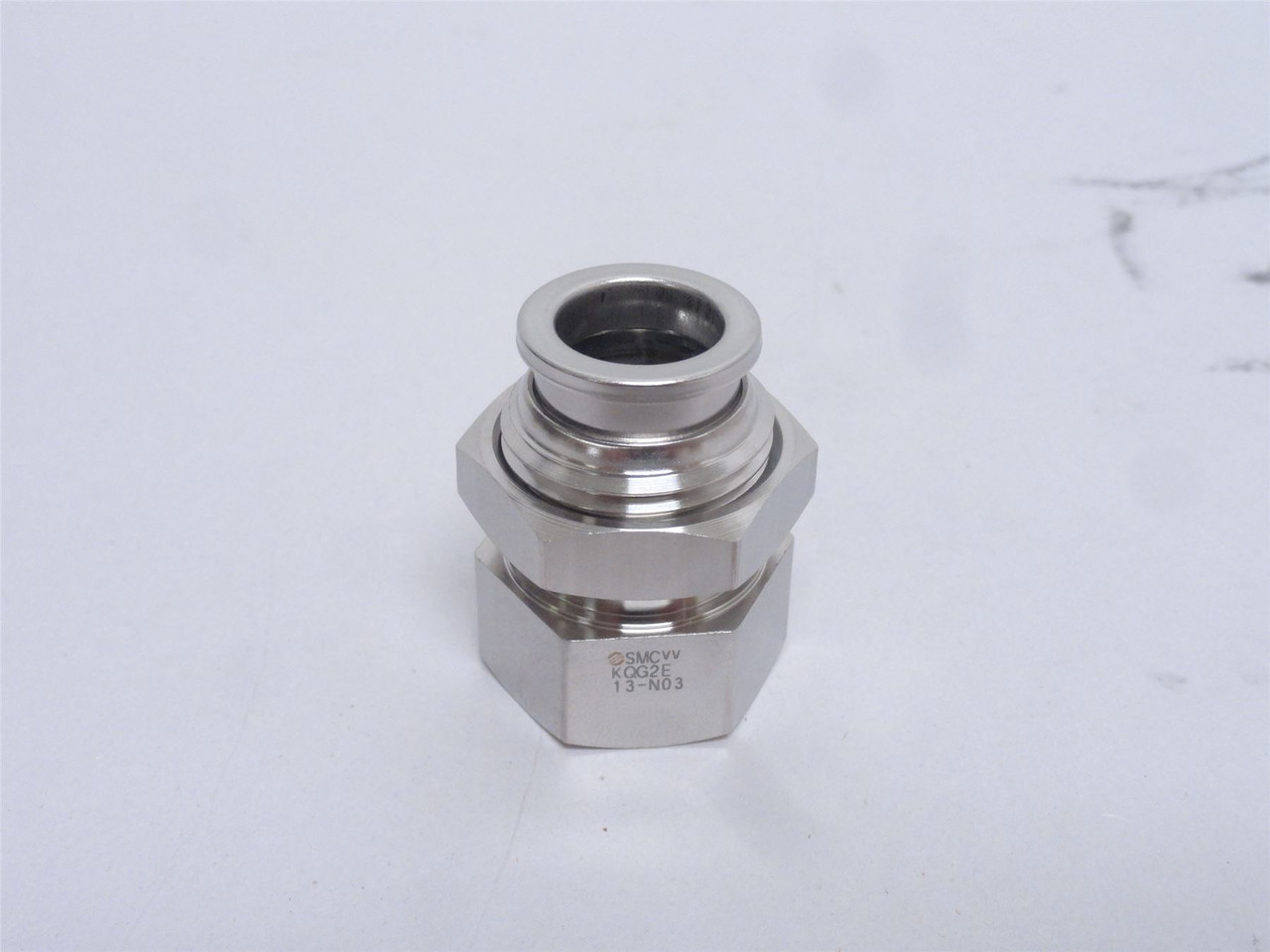 SMC KQG2E13-N03; Push-In Straight Tube Fitting; SS-316; 1/2"