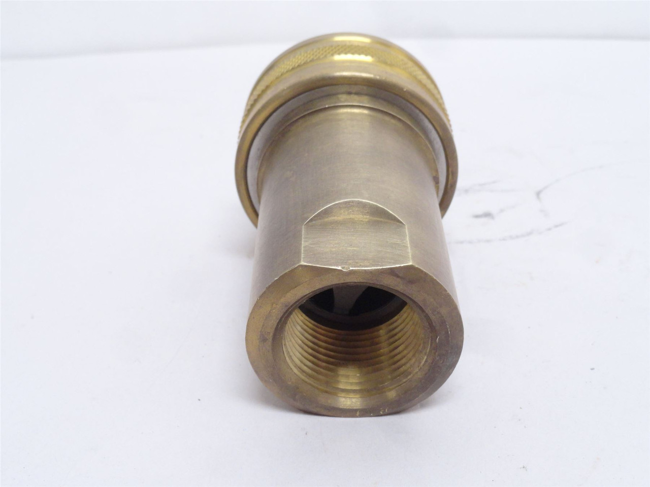 Foster H8B; Brass Two-Way Shut-off Socket; Size: 1"QD x 1NPT