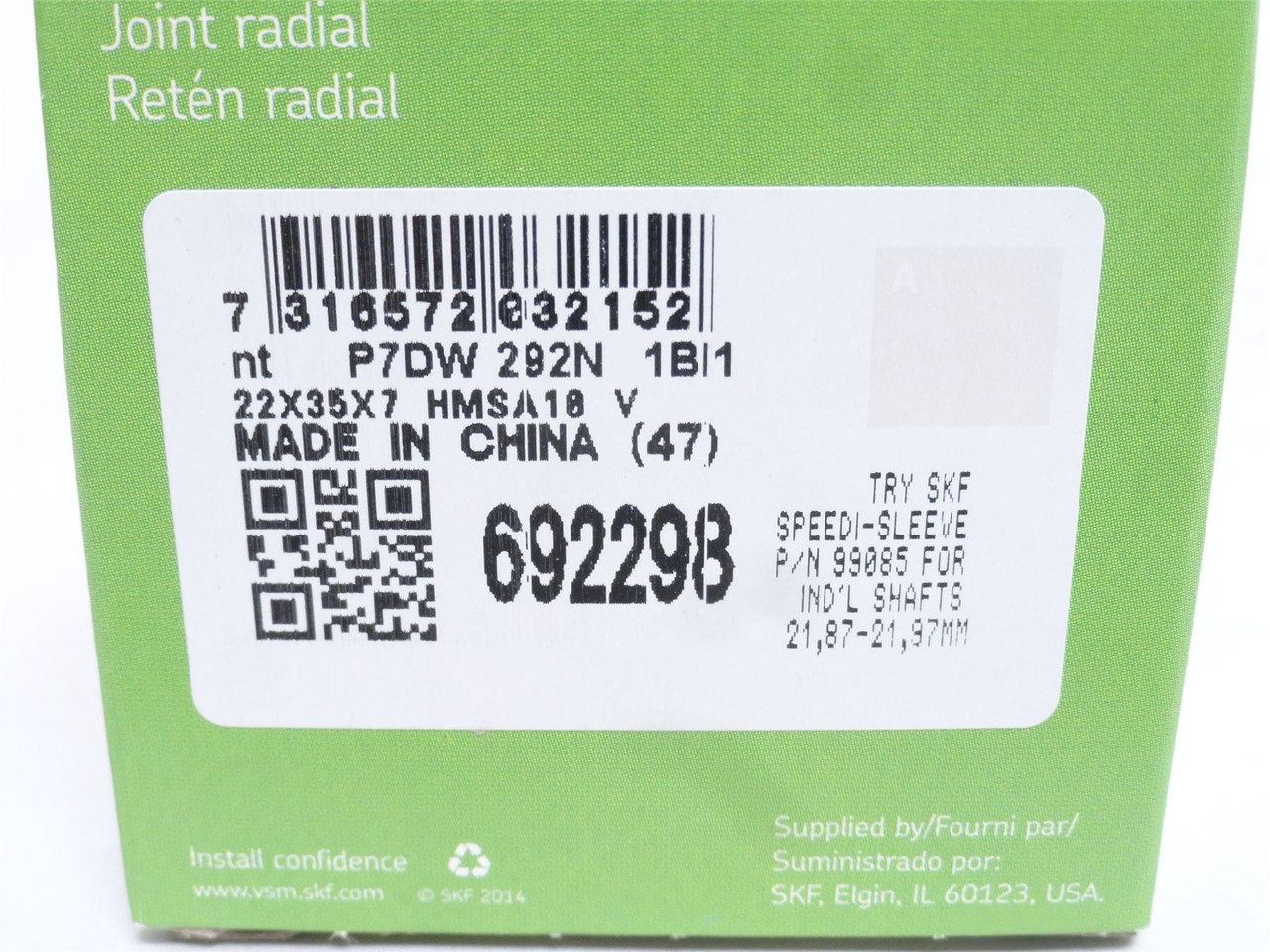 SKF 69228; Metric Oil Seal; 22mmID x 35mmOD x 7mm Width SKF 69228; Metric Oil Seal; 22mmID x 35mmOD x 7mm Width