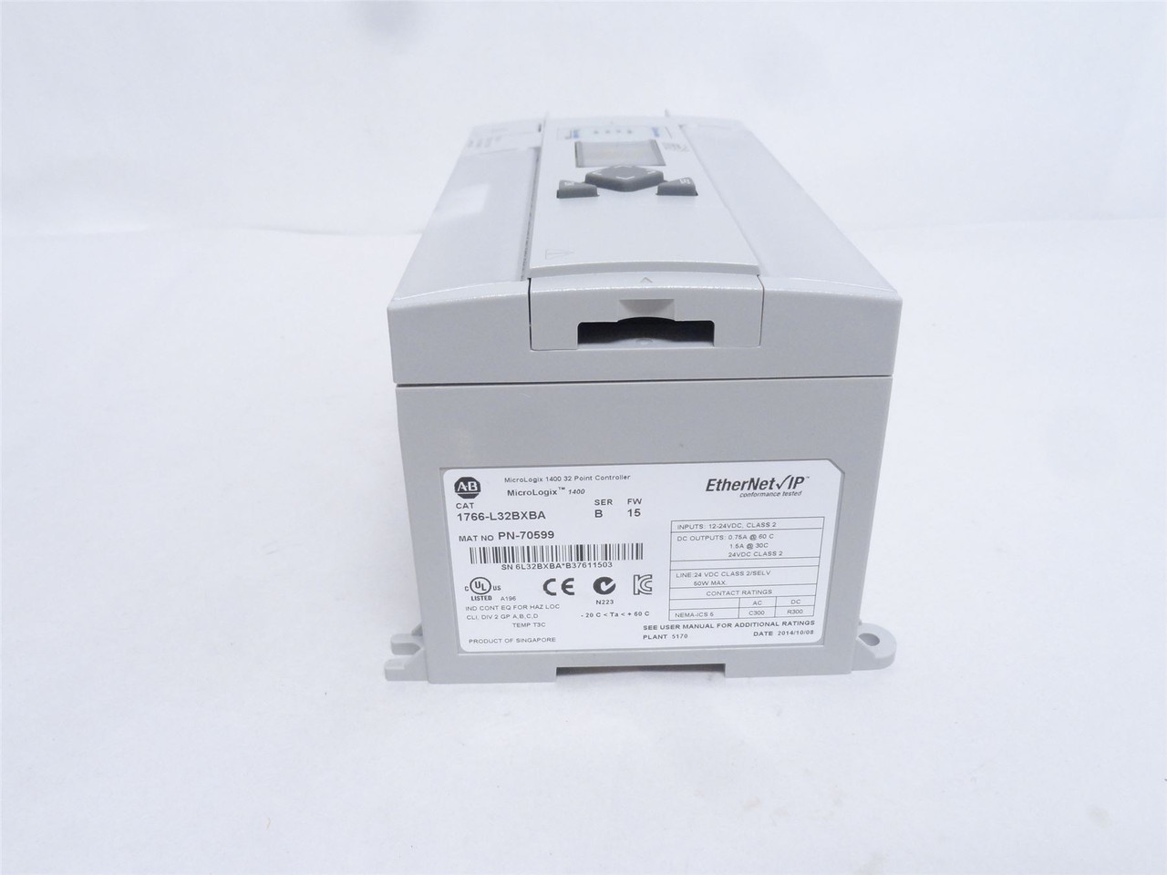 Allen-Bradley 1766-L32BXBA; MicroLogix 1400 Controller; Ser B