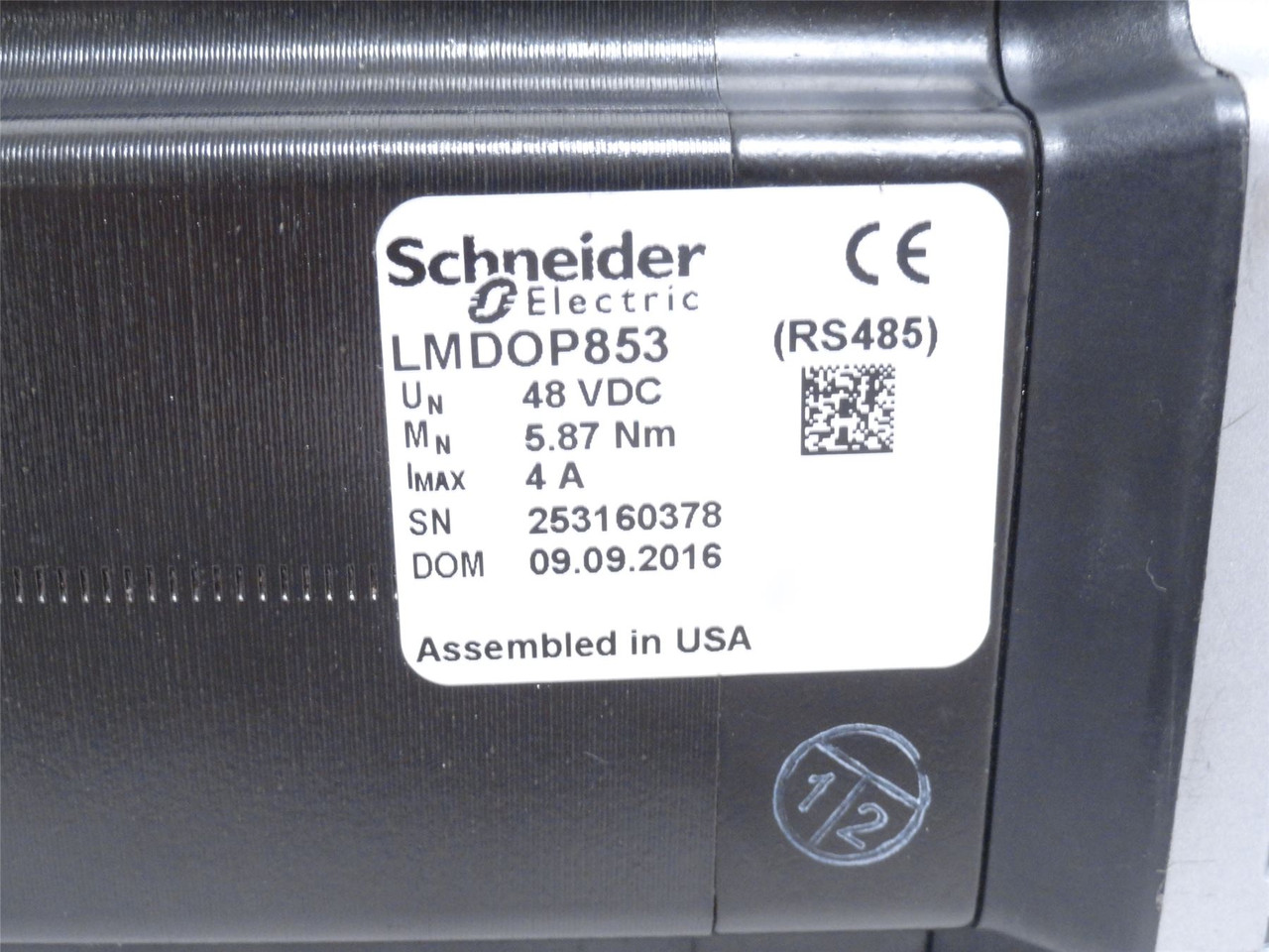Schneider LMDOP853; Stepper Motor; 48VDC; 5.87Nm; 4 Amps