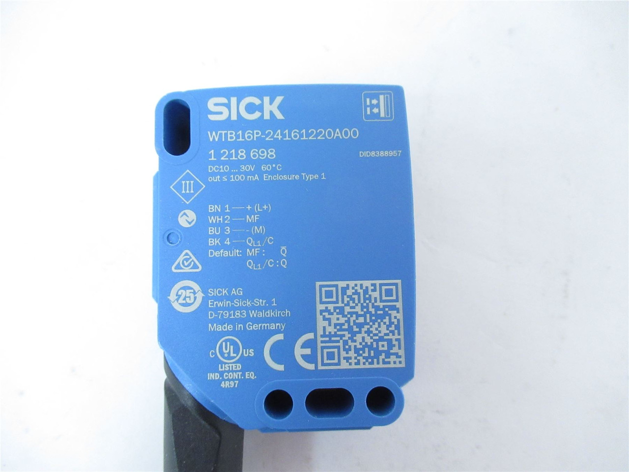 SICK WTB16P-24161220A00; Photoelectric Sensor PN1218698
