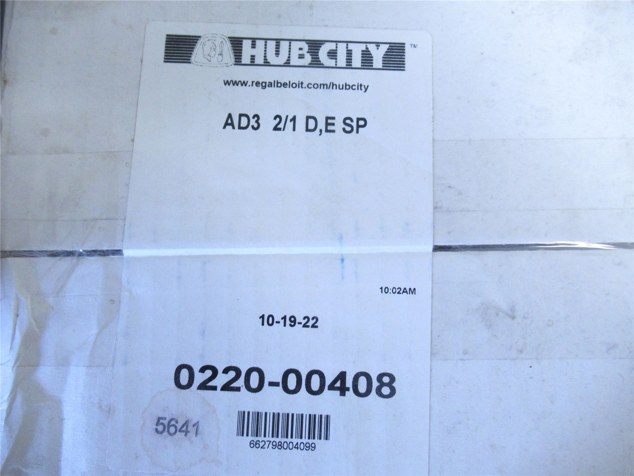 Hub City 0220-00408; GearBox .75" Input/Output 2/1 Ratio AD3