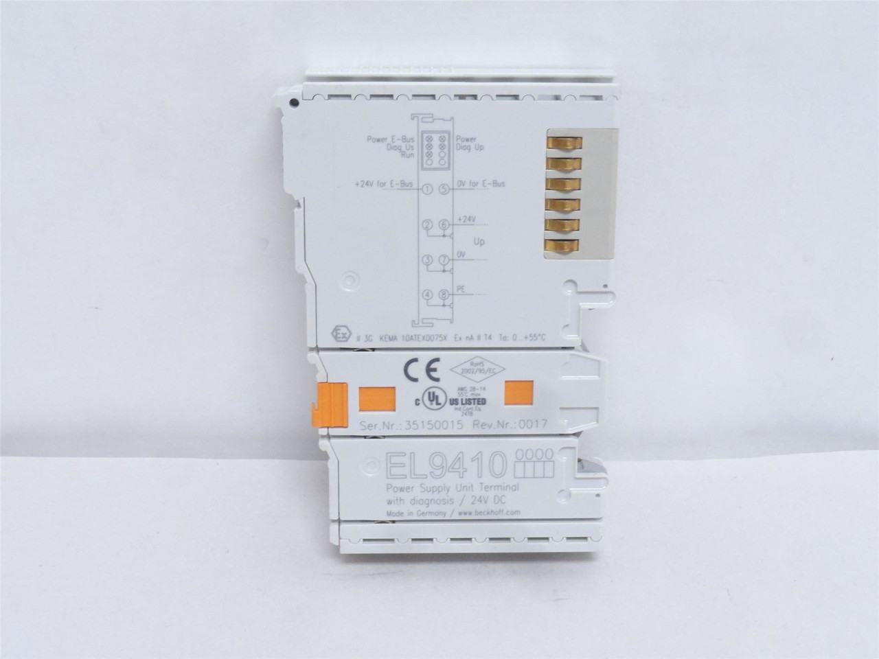 Beckhoff EL9410; Power Supply Terminal; 24VDC; for E-Bus