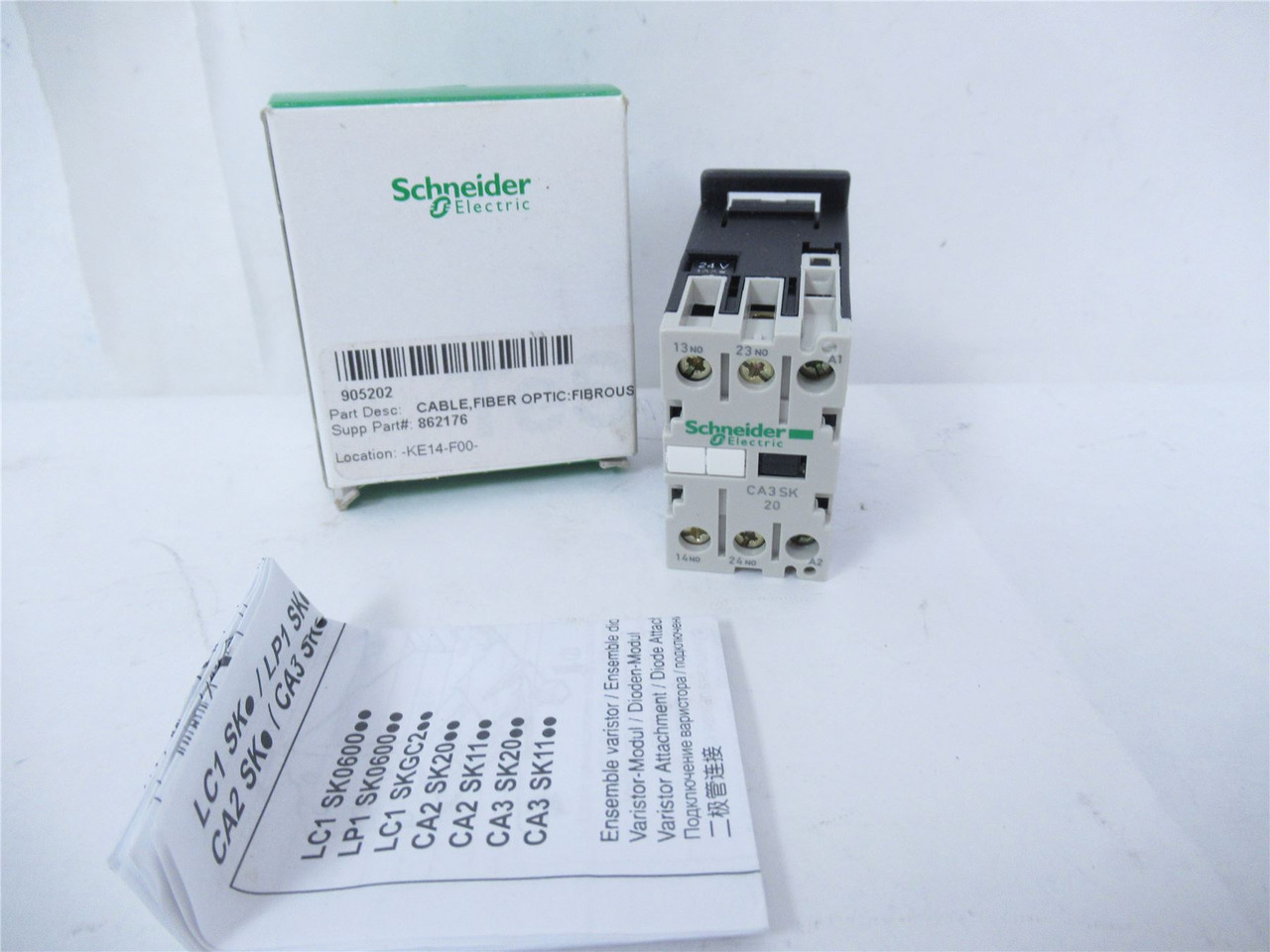 Schneider CA3 SK20BD; Aux Contactor 10A 2Pole Coil: 24VDC