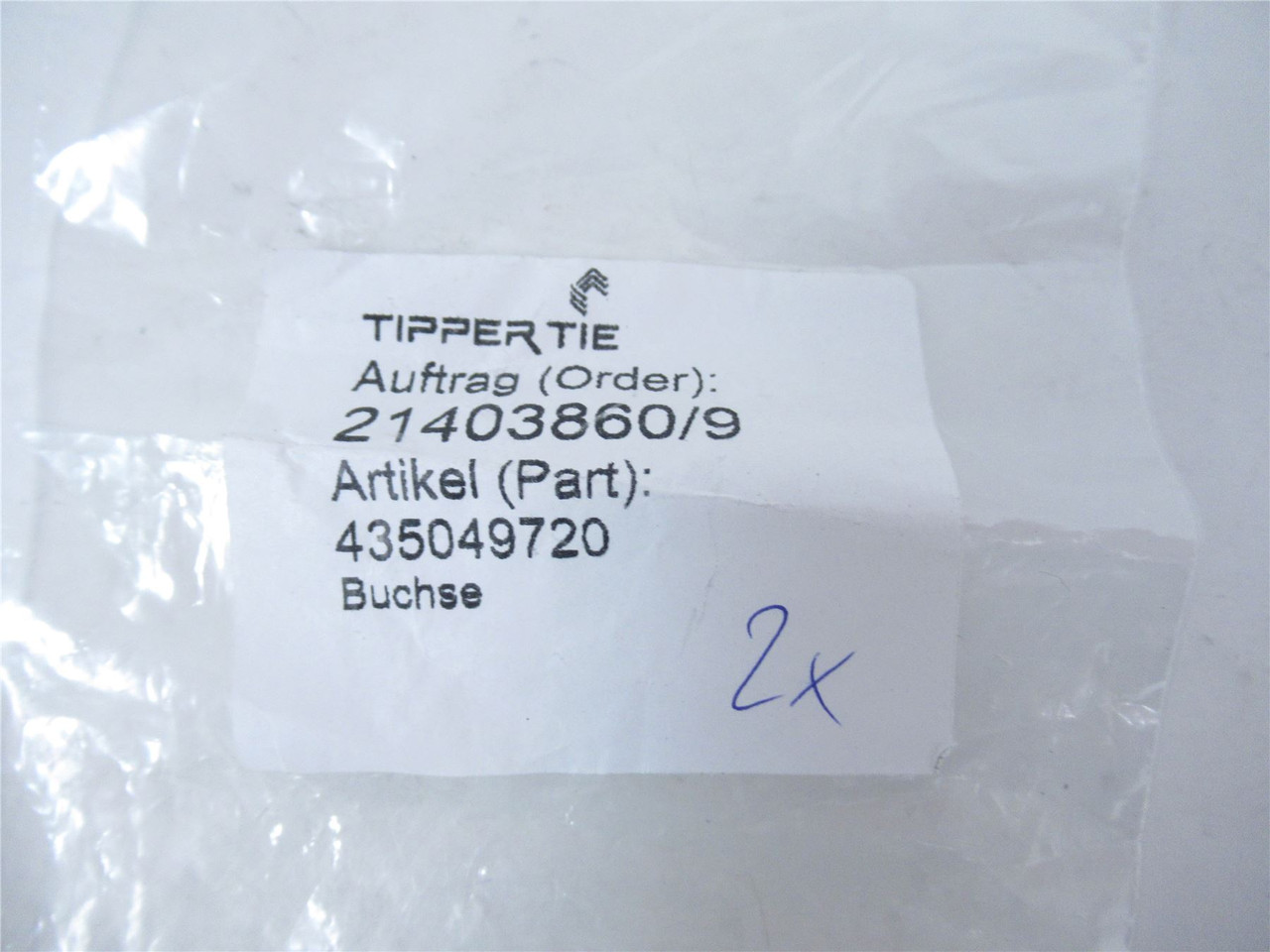 Tipper Tie 435049720; BUSH;RD30 X 8;CLIPPER