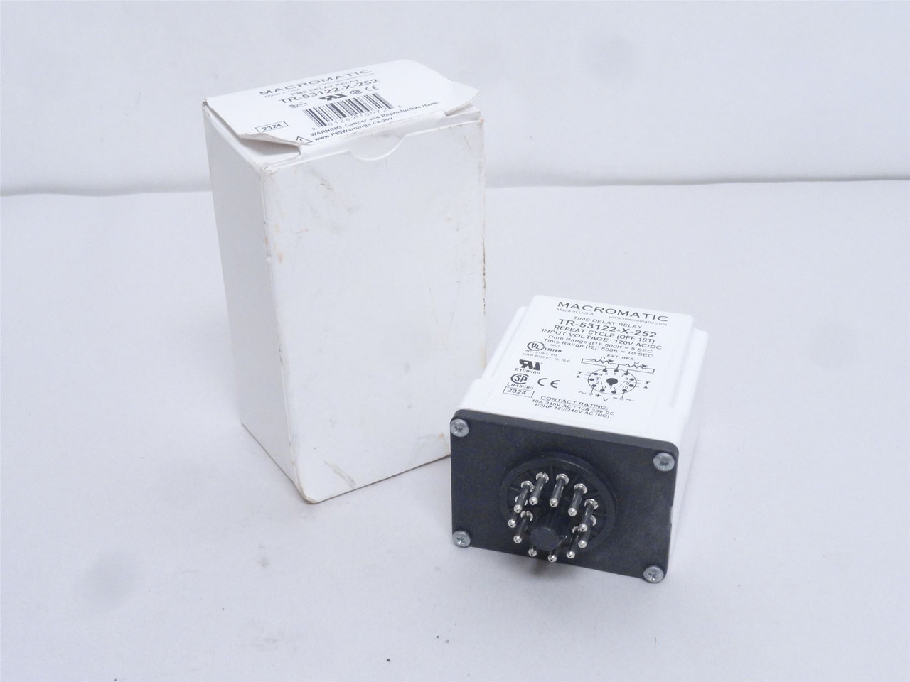 Macromatic TR-53122-X-252; Time Delay Relay; 5-10s; 10A; 120V
