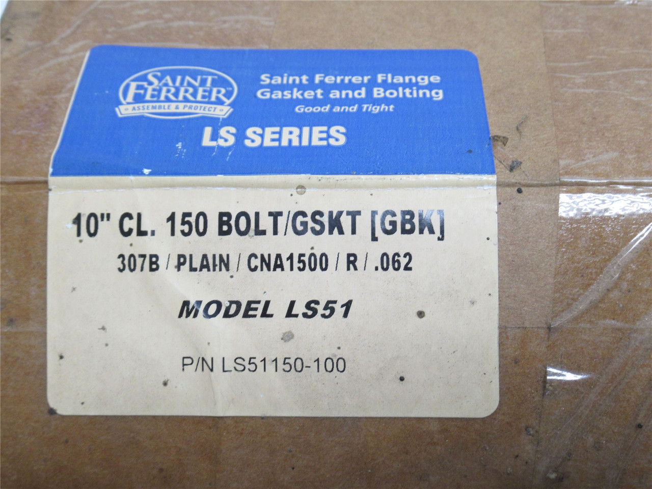 Saint Ferrer LS51150-100; Bolt W/Ring Gasket; 10"; Class: 150