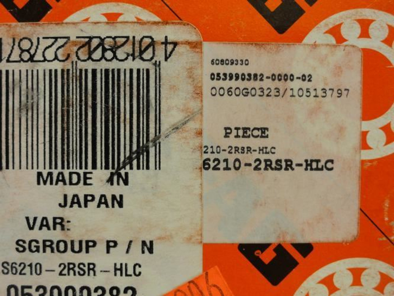 FAG S6210-2RSR-HLC; Ball Bearing 50mm ID x 90mm OD x 20mm Wide