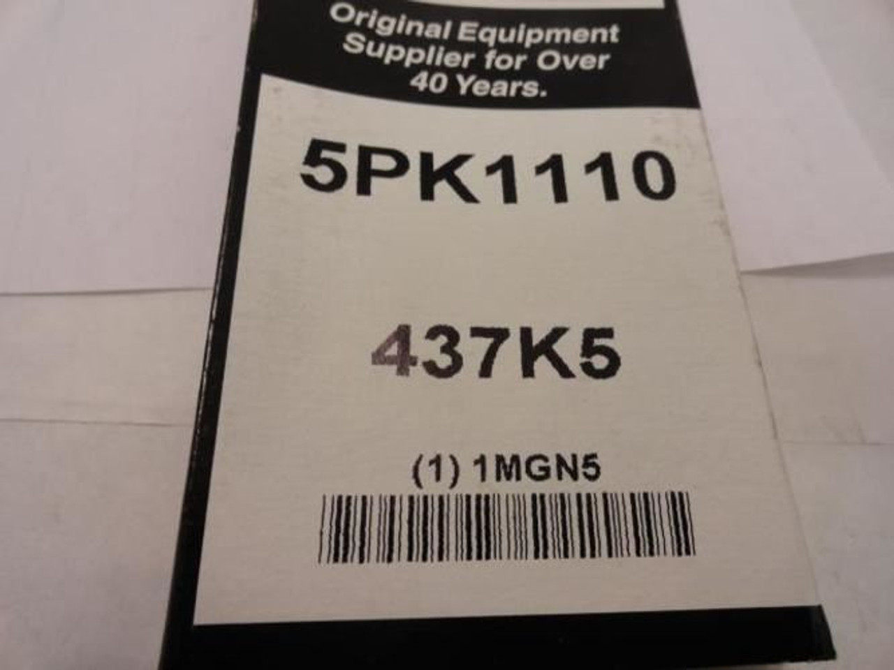 Bando 5PK1110; Serpentine Belt 437K5; 5-ribs 43.7"L; 1MGN5