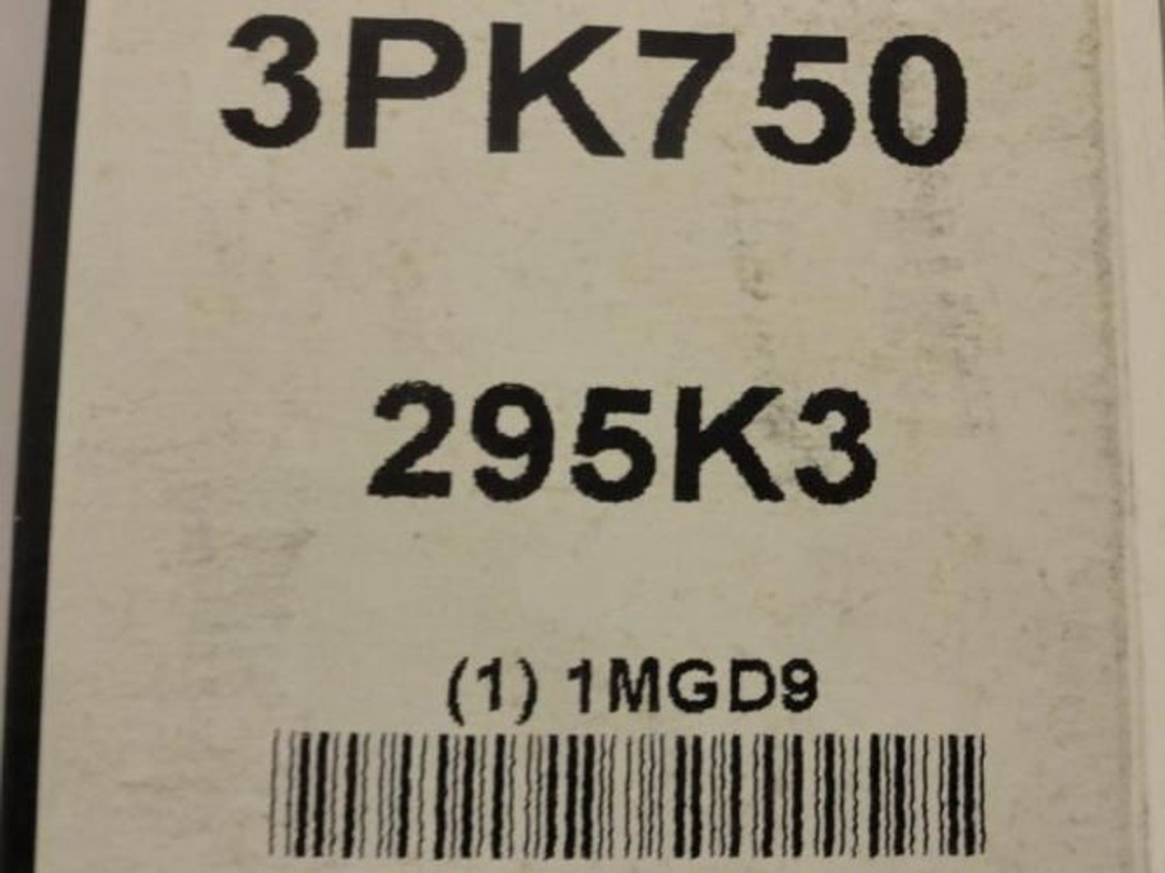 Bando 3PK750; Serpentine Belt 295K3; 3-ribs 29.5"L; 1MGD9 Bando 3PK750; Serpentine Belt 295K3; 3-ribs 29.5"L; 1MGD9