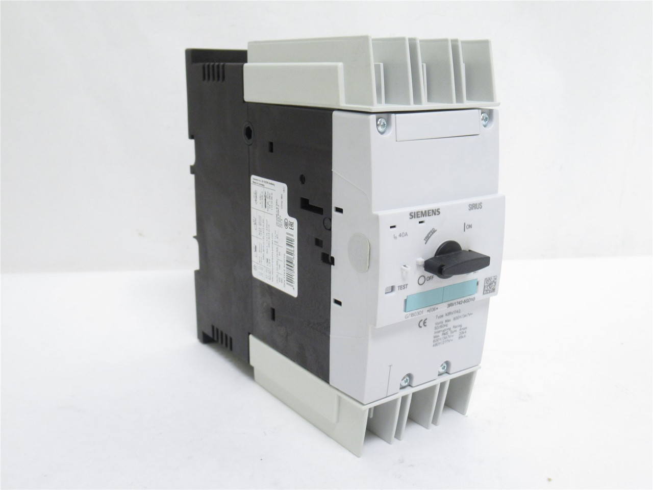 Siemens 3RV1742-5GD10; Manual Starter; 40A; 3P; 600V