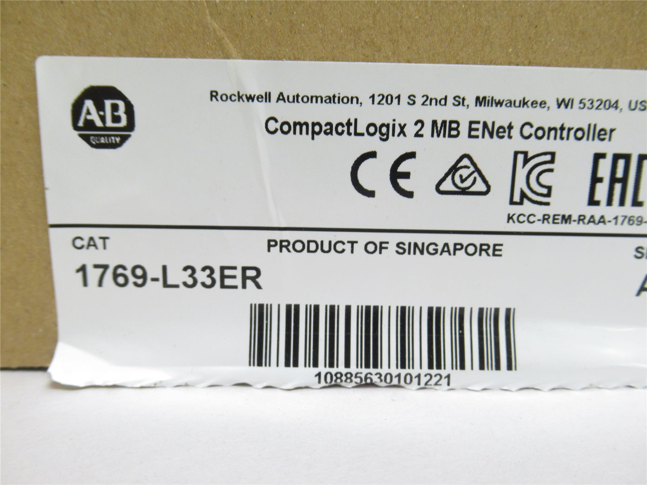 Allen-Bradley 1769-L33ER; Dual Ethernet Controller; 2MB