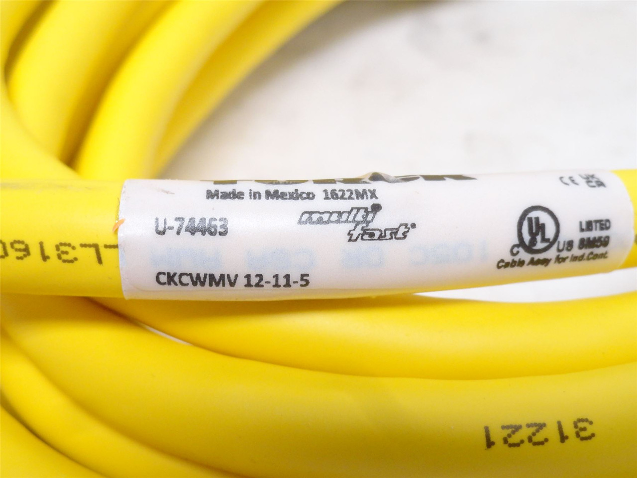 Turck CKCWMV 12-11-5; Cordset U-74463; 90Deg; 300V; 5m Wire