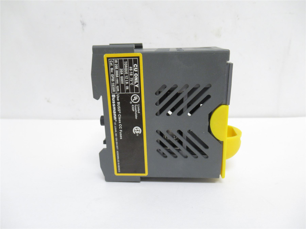 Bussmann OPM-1038R; Optima Fuse Holder; 3P; 30A; 600VAC