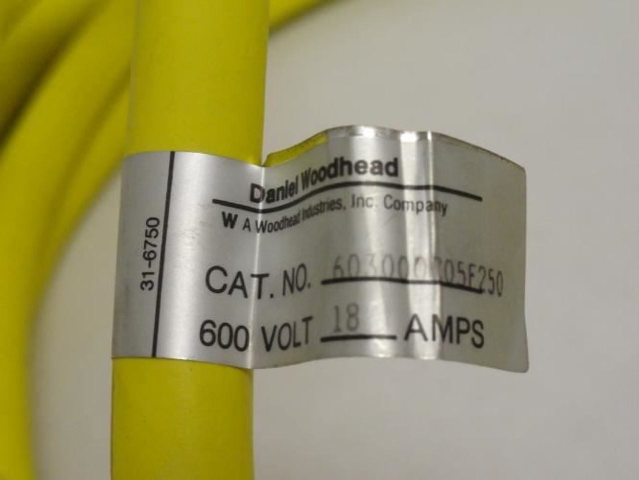 Woodhead 603000C05F250; Female Cordset; Quick-Change; 25' 3P