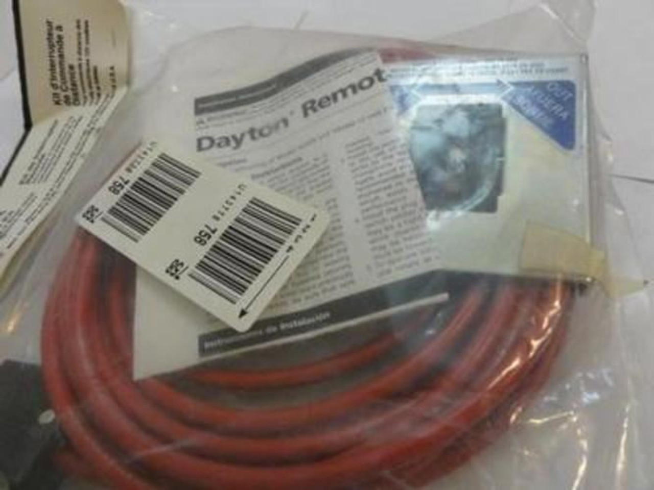 Dayton  5X500A; Siwitch Cord; 12 VDC; 10 Ft. Length