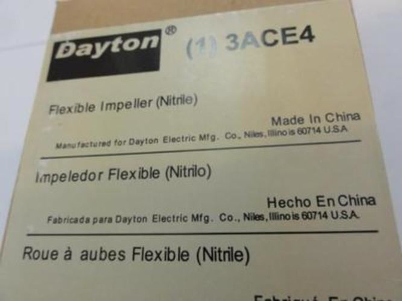 Dayton  3ACE4; Impeller Neoprene; 2-3/8" L