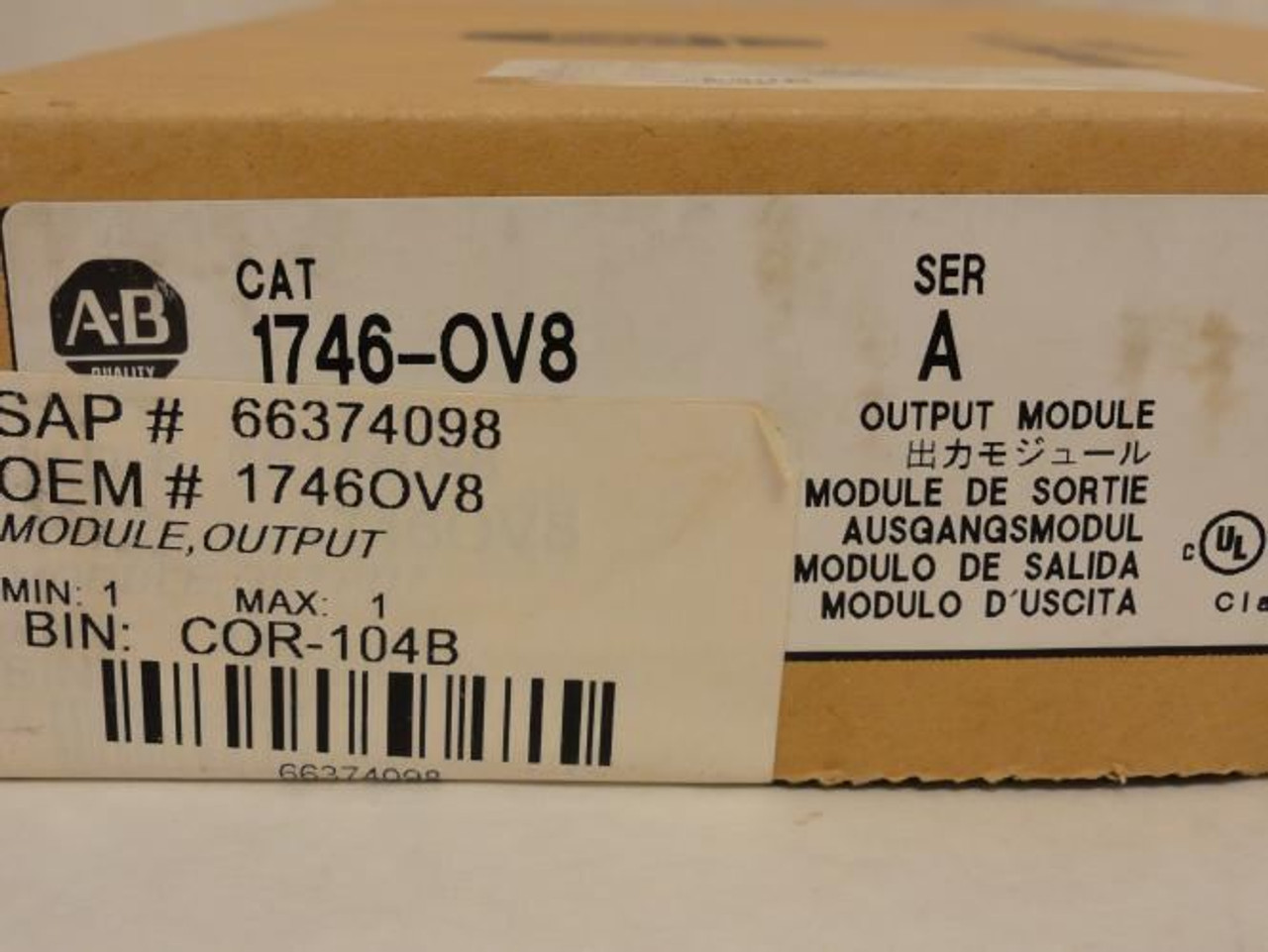 Allen-Bradley 1746-OV8; Output Module; Ser A; 10-50VDC